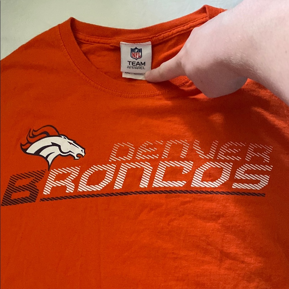 Denver Broncos Orange long sleeve T~Shirt